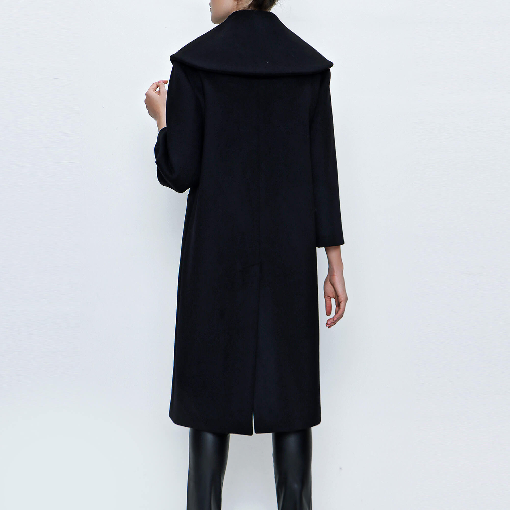 Dolce & Gabbana - Black Wool Long Coat 